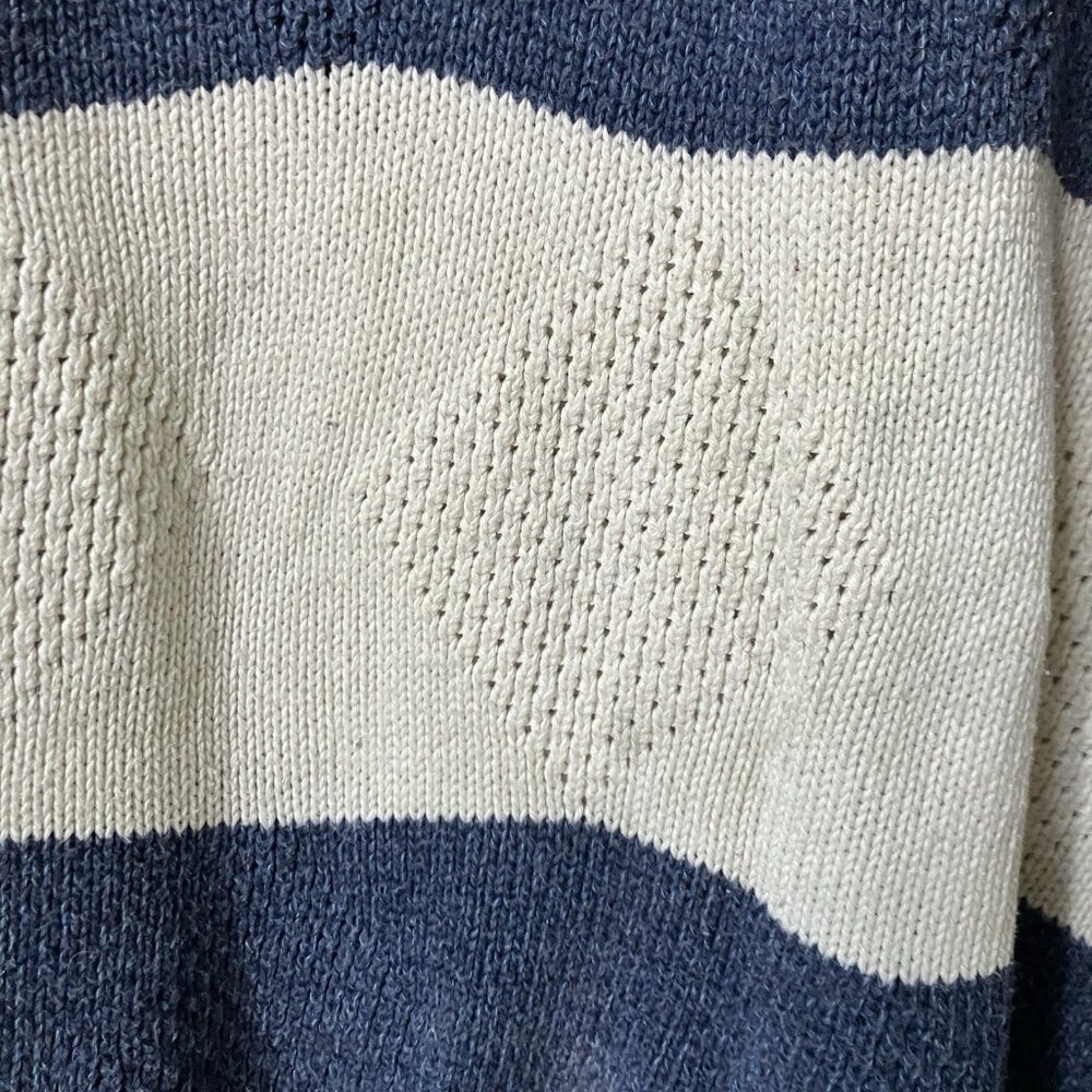 Vintage TT&Co Sport Sweater Womens M‎ Coastal Striped Grandpa Pullover - Picture 5 of 11
